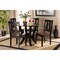 Wholesale Interiors Baxton Studio Noelia Modern and Contemporary Transitional Two-Tone Dark Brown and Walnut Brown Finished Wood 5-Piece